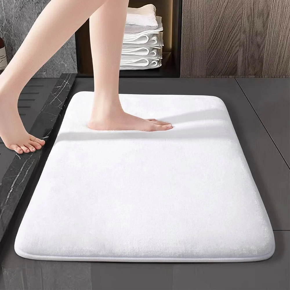 Nura Banyo & Kapı Paspası - 54x40cm Süet Emici Anti-kaymaz Paspas