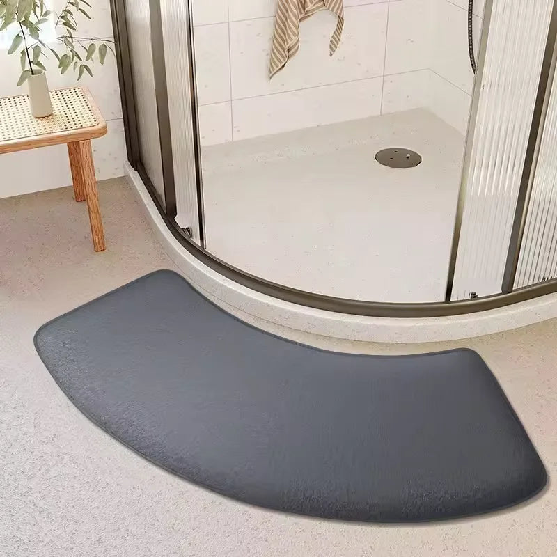 Nura Banyo & Kapı Paspası - 54x40cm Süet Emici Anti-kaymaz Paspas