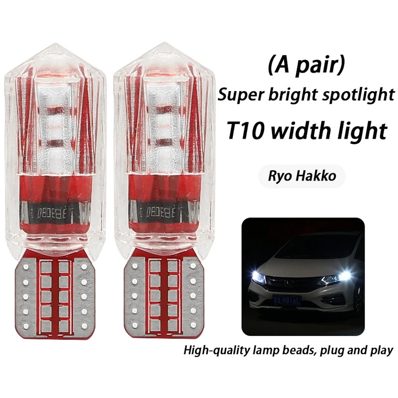 T10 LED Araç Lambası - Süper Parlak Genişlik ve Plaka Işığı (Çok Renkli)