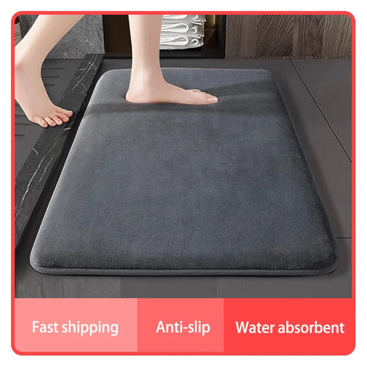 Nura Banyo & Kapı Paspası - 54x40cm Süet Emici Anti-kaymaz Paspas