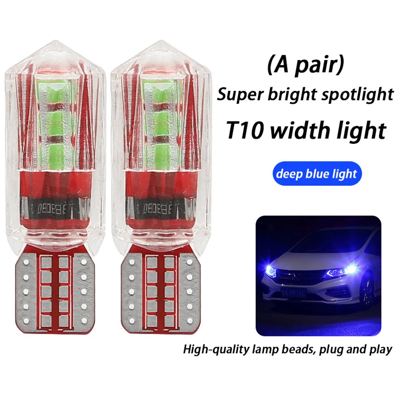 T10 LED Araç Lambası - Süper Parlak Genişlik ve Plaka Işığı (Çok Renkli)