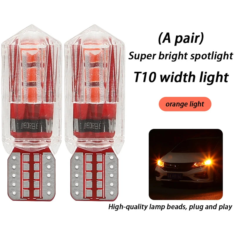 T10 LED Araç Lambası - Süper Parlak Genişlik ve Plaka Işığı (Çok Renkli)