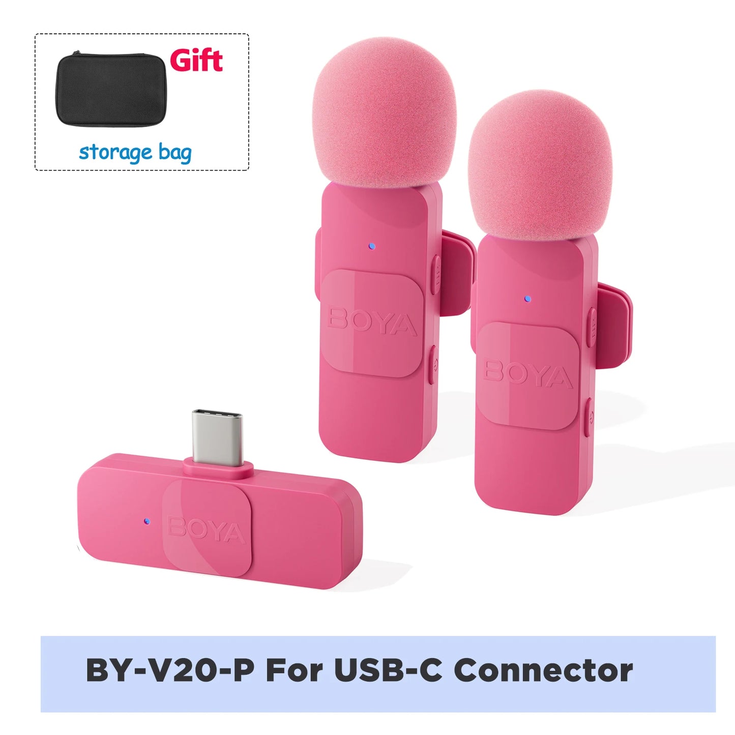 Nura Mini Kablosuz Lavalier Mikrofon - iPhone, iPad, Android için Canlı Yayın ve Vlog (BOYA BY-V)