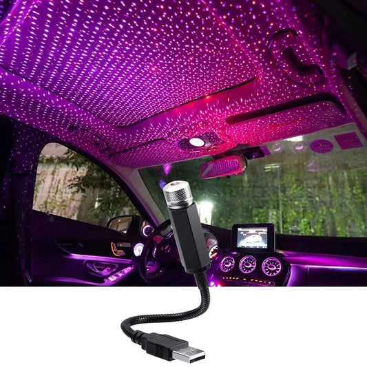 Mini LED Araç Tavan Yıldız Işığı Projektör - Ayarlanabilir USB Galaksi Lambası