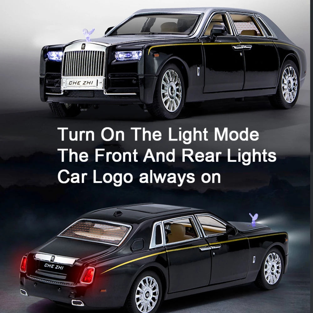 1/24 Rolls Royce Phantom Diecast Oyuncak Arabalar Model Simüle Geri Çekilebilir Limuzin Çinko Alaşımlı Metal Oyuncak Araba Çocuklar İçin Hediye Koleksiyonu