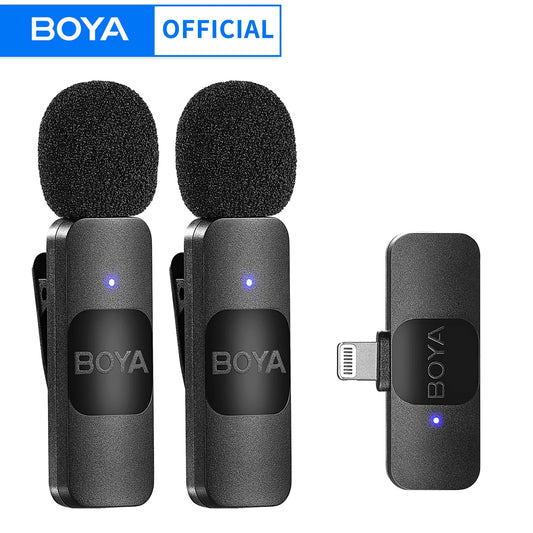 Nura Mini Kablosuz Lavalier Mikrofon - iPhone, iPad, Android için Canlı Yayın ve Vlog (BOYA BY-V)