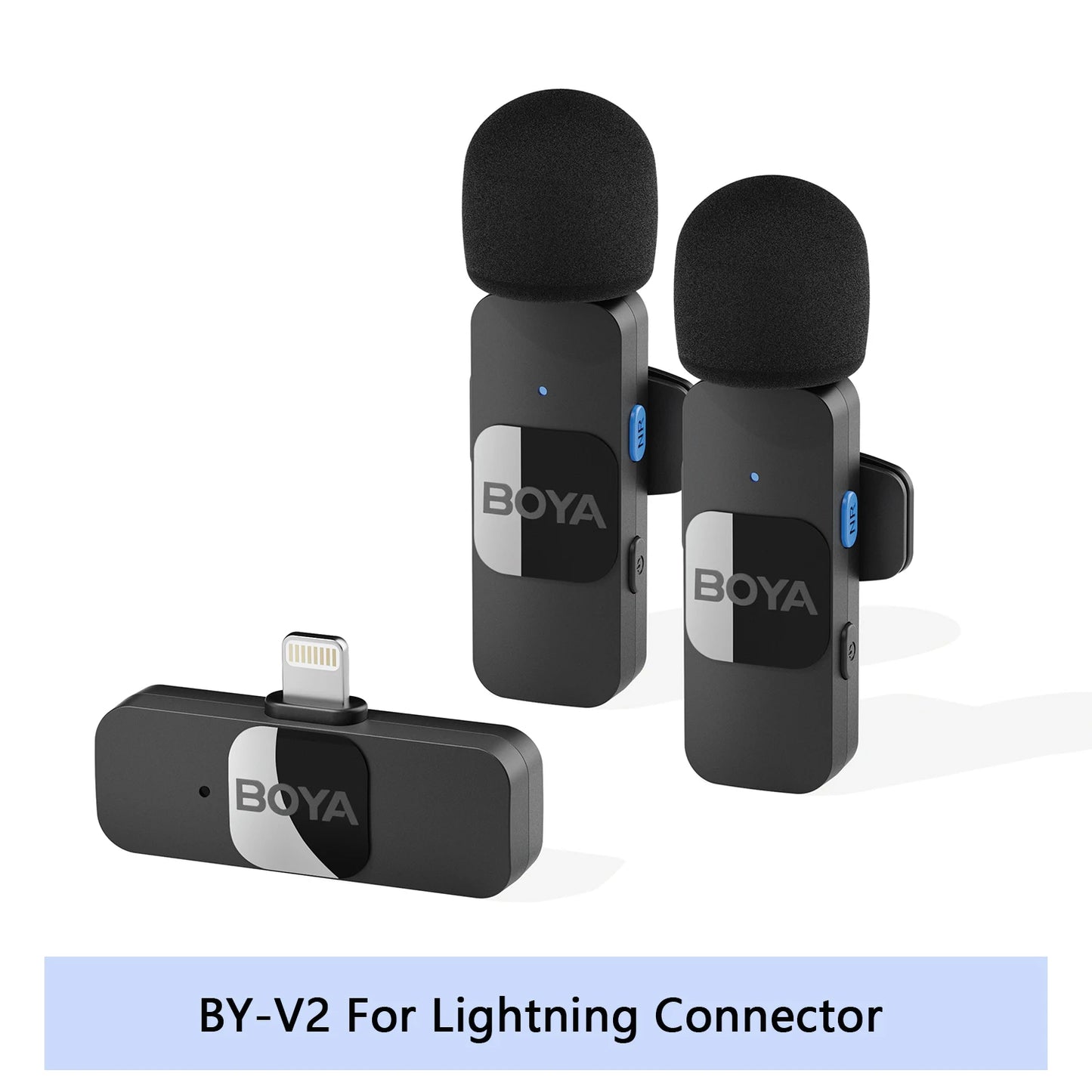 Nura Mini Kablosuz Lavalier Mikrofon - iPhone, iPad, Android için Canlı Yayın ve Vlog (BOYA BY-V)