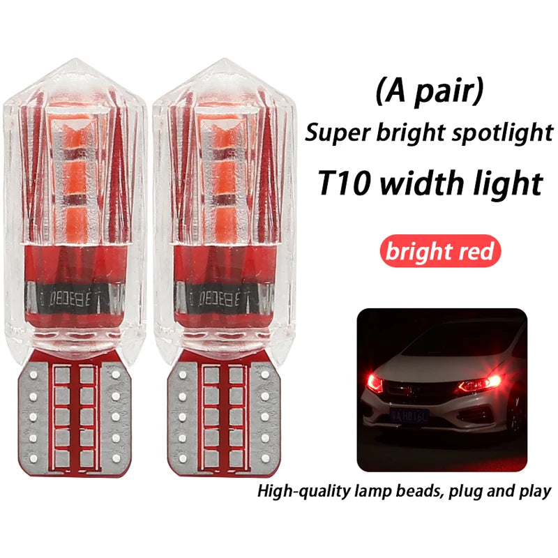 T10 LED Araç Lambası - Süper Parlak Genişlik ve Plaka Işığı (Çok Renkli)