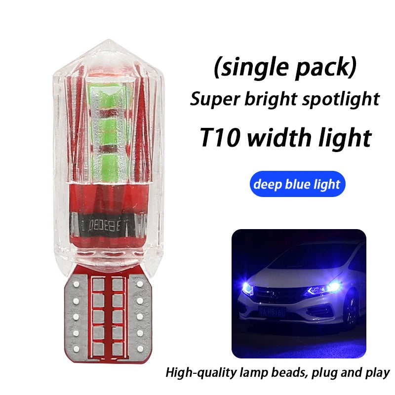 T10 LED Araç Lambası - Süper Parlak Genişlik ve Plaka Işığı (Çok Renkli)