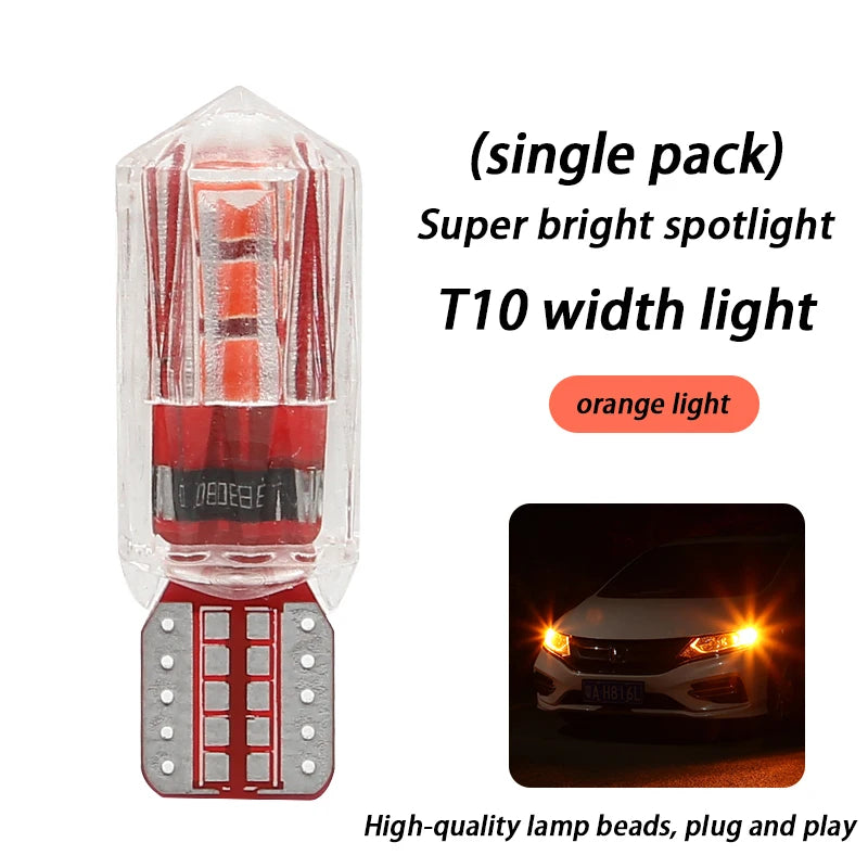 T10 LED Araç Lambası - Süper Parlak Genişlik ve Plaka Işığı (Çok Renkli)