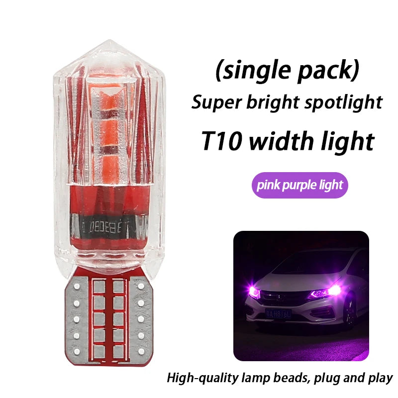 T10 LED Araç Lambası - Süper Parlak Genişlik ve Plaka Işığı (Çok Renkli)