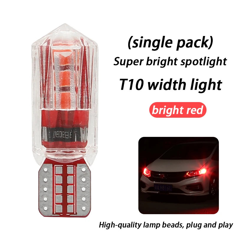 T10 LED Araç Lambası - Süper Parlak Genişlik ve Plaka Işığı (Çok Renkli)