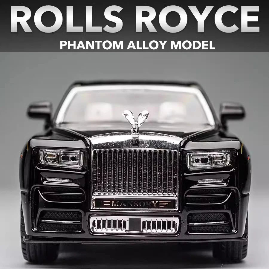 1/24 Rolls Royce Phantom Diecast Oyuncak Arabalar Model Simüle Geri Çekilebilir Limuzin Çinko Alaşımlı Metal Oyuncak Araba Çocuklar İçin Hediye Koleksiyonu
