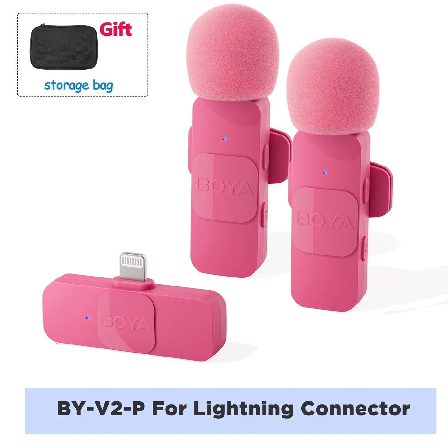 Nura Mini Kablosuz Lavalier Mikrofon - iPhone, iPad, Android için Canlı Yayın ve Vlog (BOYA BY-V)