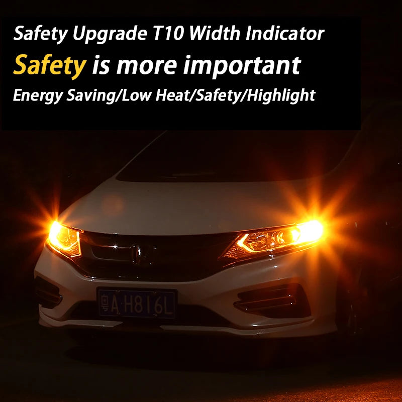 T10 LED Araç Lambası - Süper Parlak Genişlik ve Plaka Işığı (Çok Renkli)