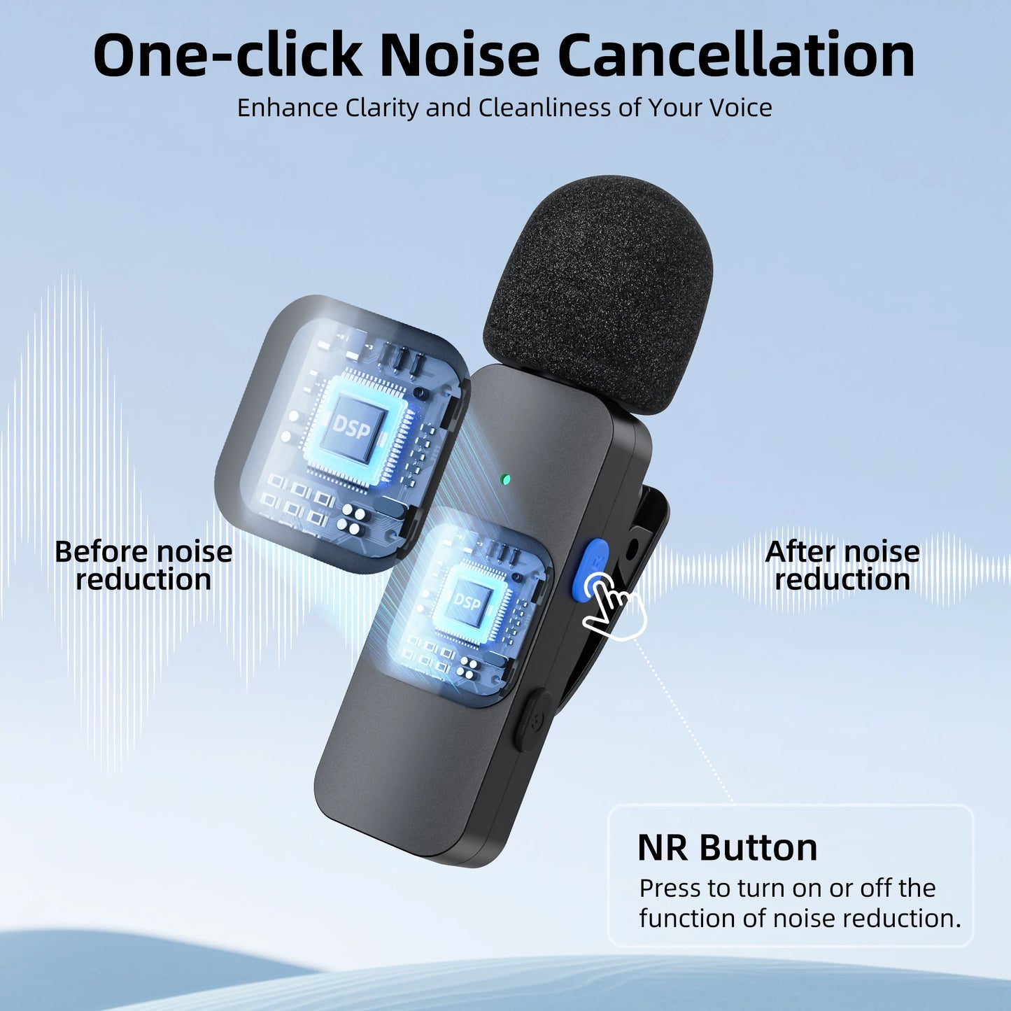 Nura Mini Kablosuz Lavalier Mikrofon - iPhone, iPad, Android için Canlı Yayın ve Vlog (BOYA BY-V)