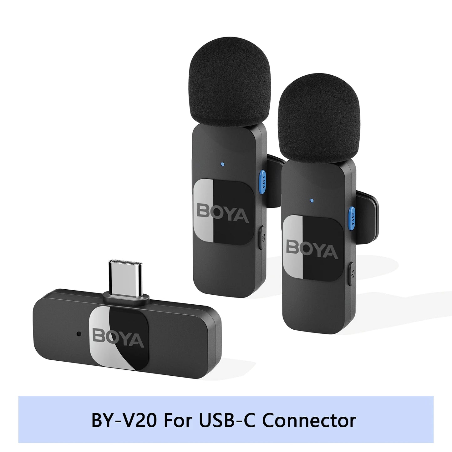 Nura Mini Kablosuz Lavalier Mikrofon - iPhone, iPad, Android için Canlı Yayın ve Vlog (BOYA BY-V)