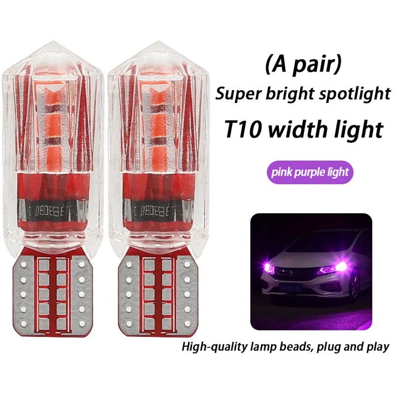 T10 LED Araç Lambası - Süper Parlak Genişlik ve Plaka Işığı (Çok Renkli)