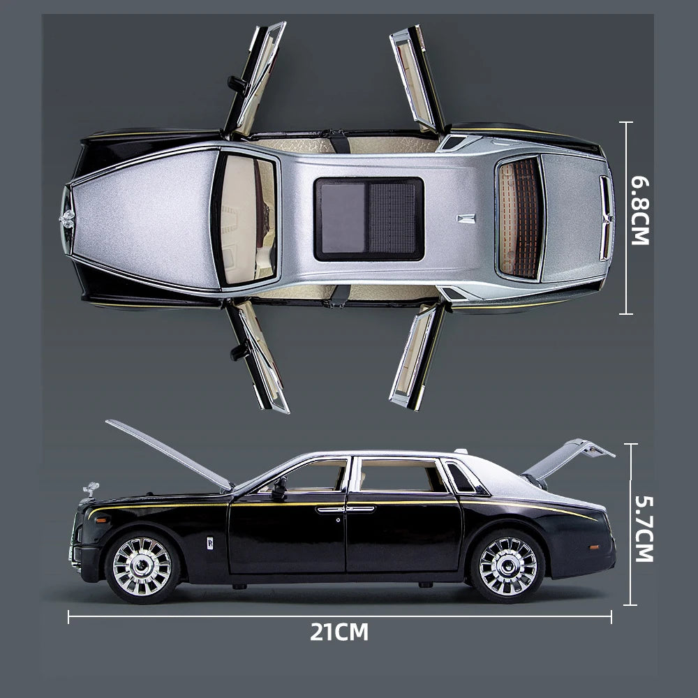 1/24 Rolls Royce Phantom Diecast Oyuncak Arabalar Model Simüle Geri Çekilebilir Limuzin Çinko Alaşımlı Metal Oyuncak Araba Çocuklar İçin Hediye Koleksiyonu