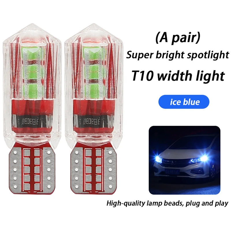 T10 LED Araç Lambası - Süper Parlak Genişlik ve Plaka Işığı (Çok Renkli)