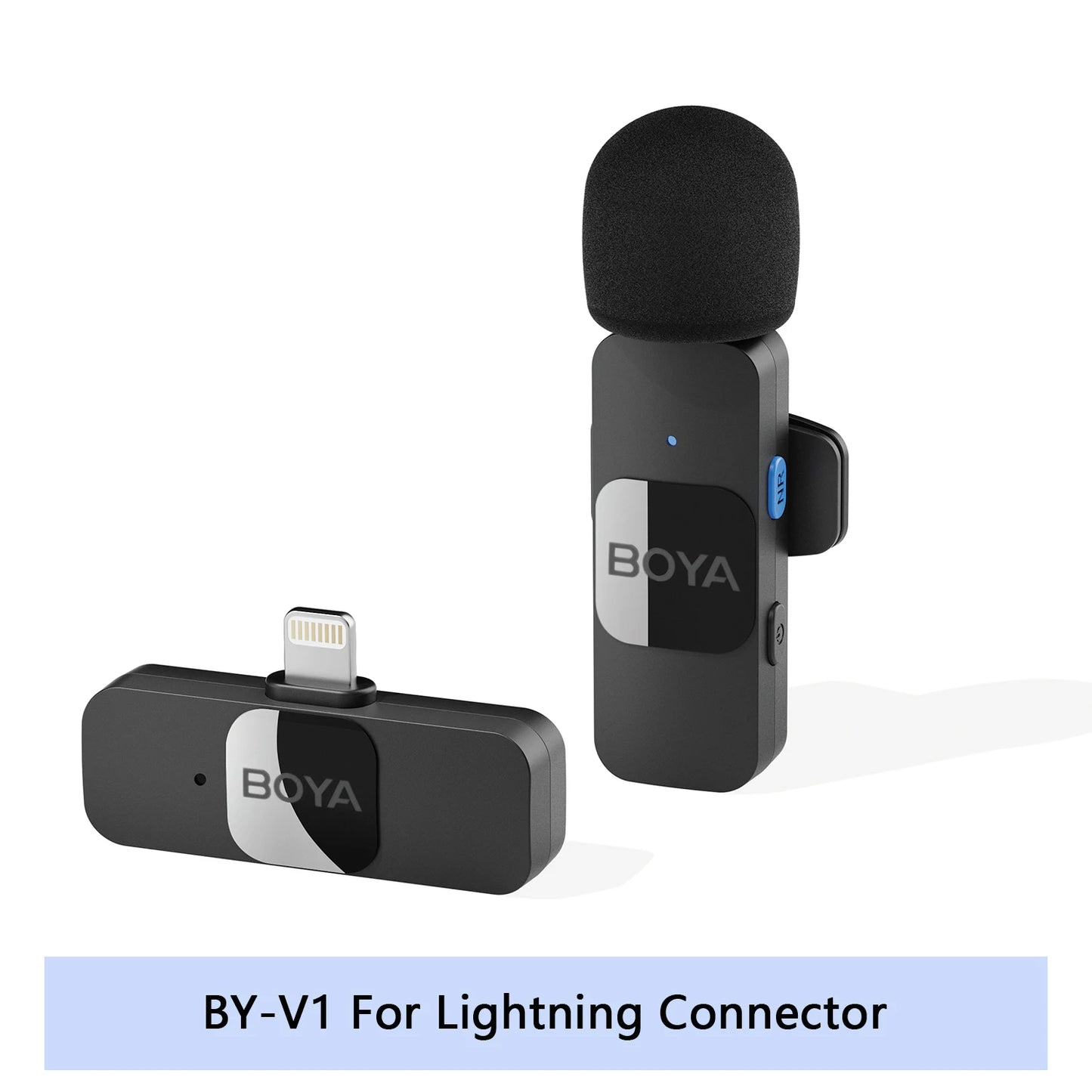 Nura Mini Kablosuz Lavalier Mikrofon - iPhone, iPad, Android için Canlı Yayın ve Vlog (BOYA BY-V)