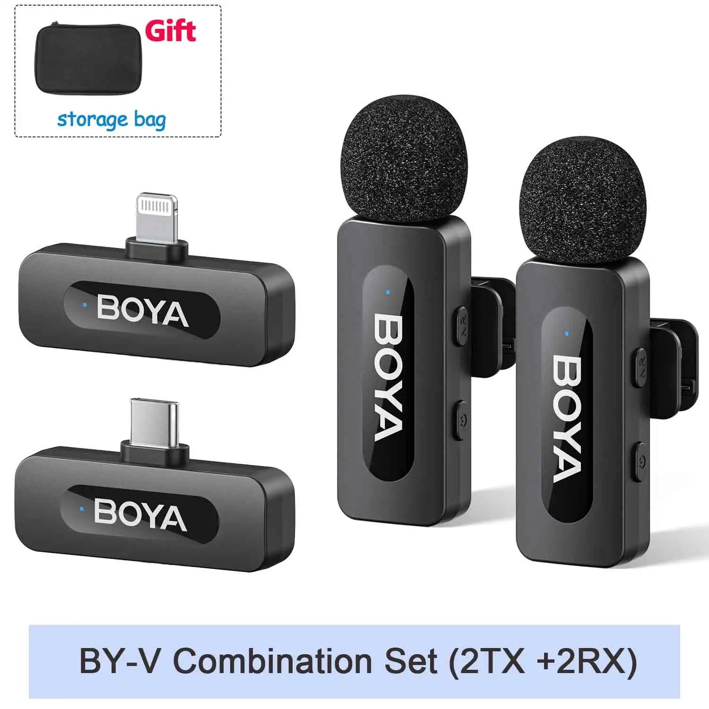 Nura Mini Kablosuz Lavalier Mikrofon - iPhone, iPad, Android için Canlı Yayın ve Vlog (BOYA BY-V)