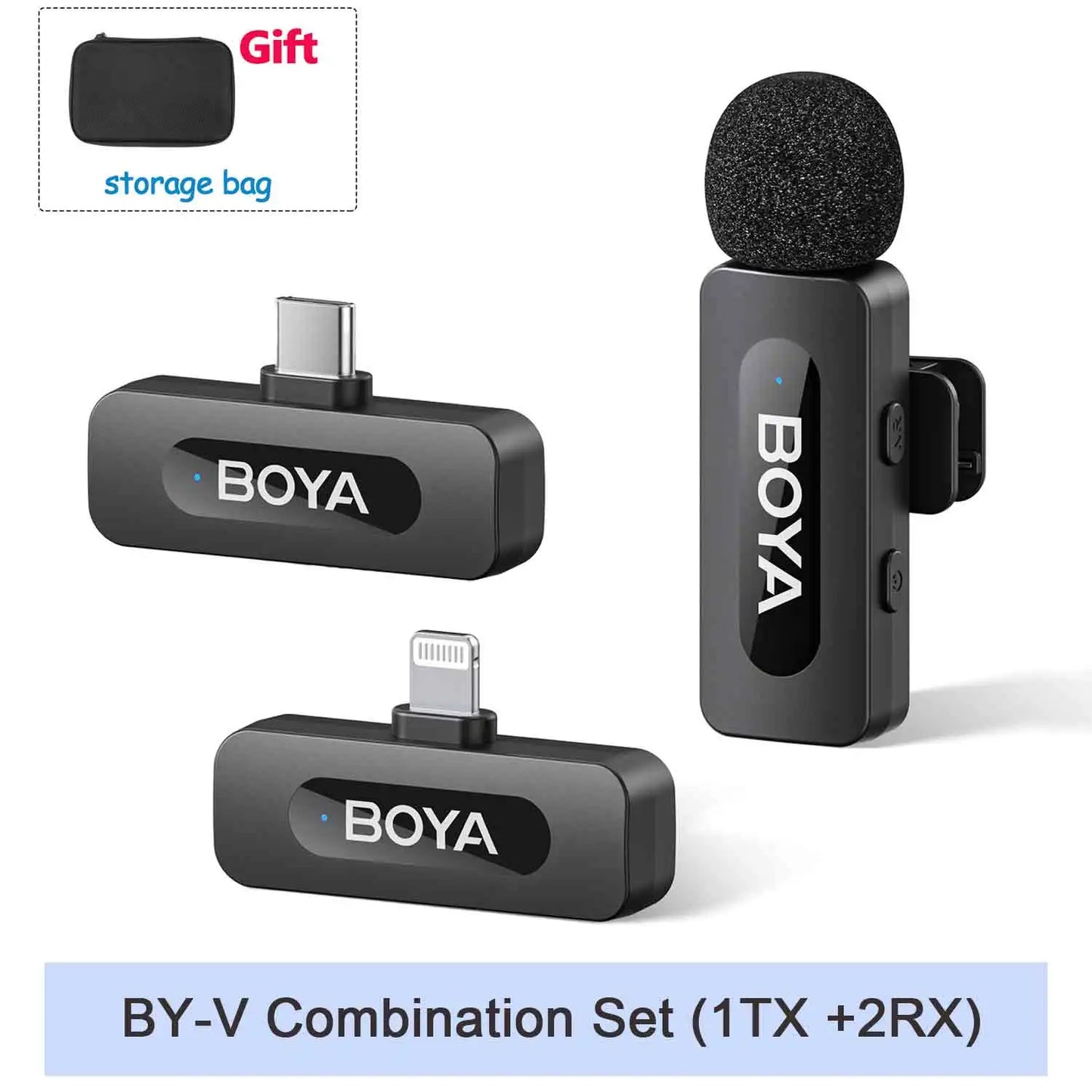 Nura Mini Kablosuz Lavalier Mikrofon - iPhone, iPad, Android için Canlı Yayın ve Vlog (BOYA BY-V)